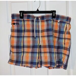 Polo Ralph Lauren‎ Swim Trunks Plaid Drawstring Swimwear Mesh Lining Shorts L